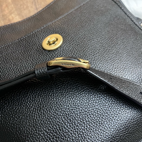 Coach Chaise Black Crossbody Bag with Gold Accents C8483 - Picture 5 of 16